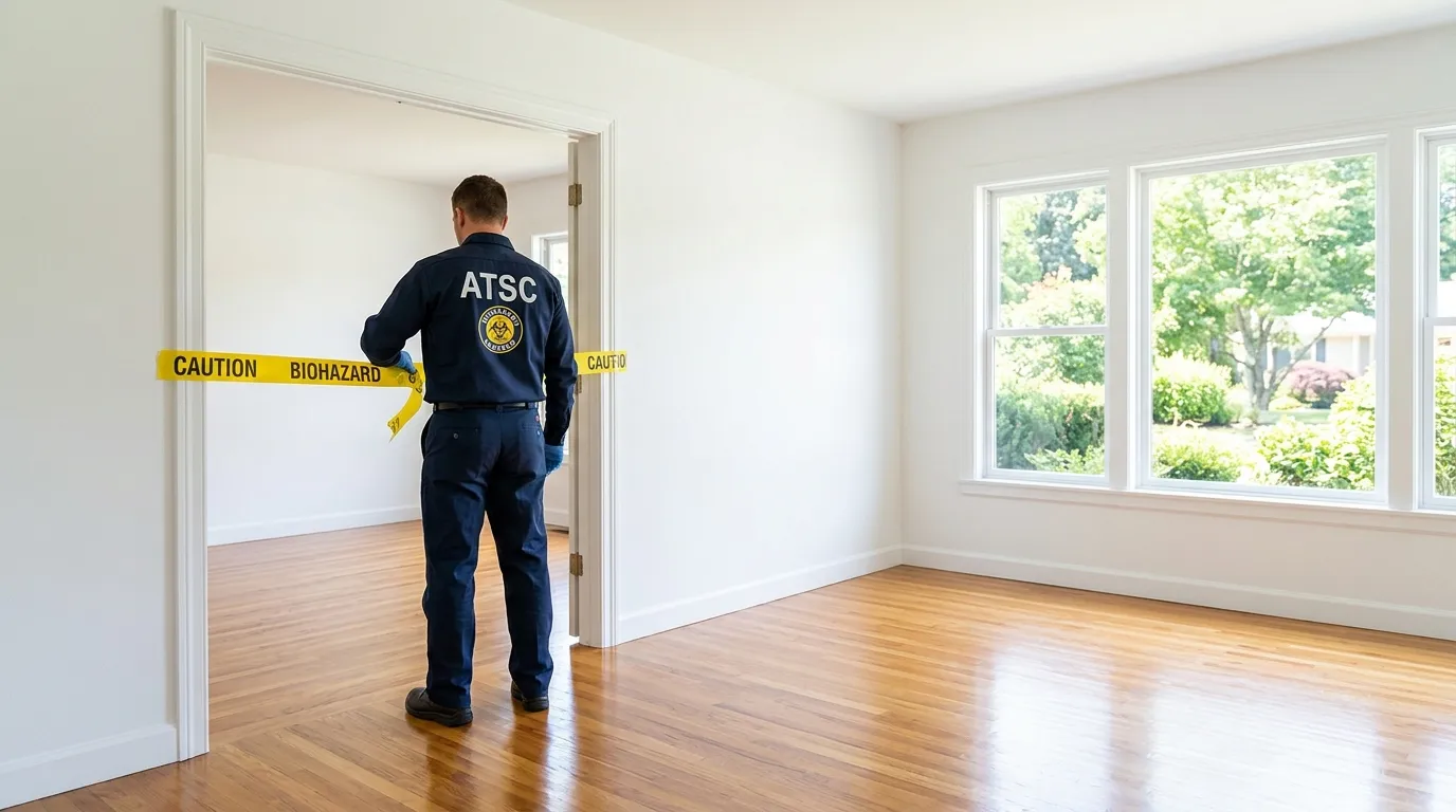 Certified biohazard cleanup crew performing Trauma Scene Cleanup in Round Rock